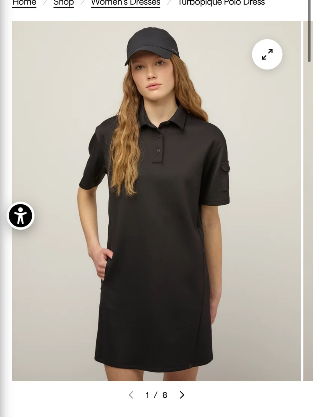 Tilley Turbopique Polo Dress Black - Women- Size Small